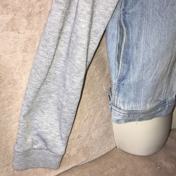 Forever 21 life in progress jean and sweat hooded jacket US medium 💕 - Picture 5 of 9